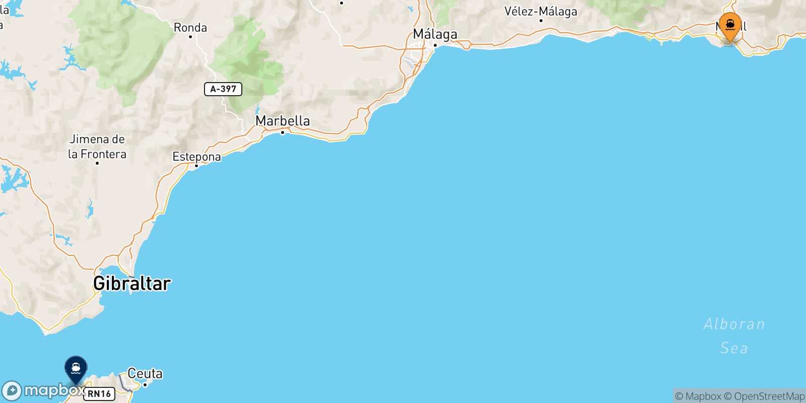 Motril Tangier Med route map