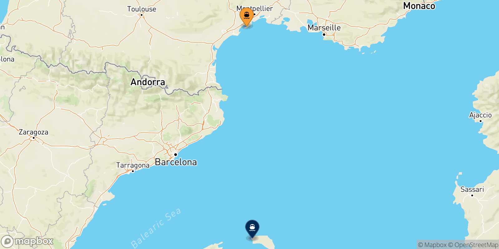 Sete Ciutadella (Minorca) route map