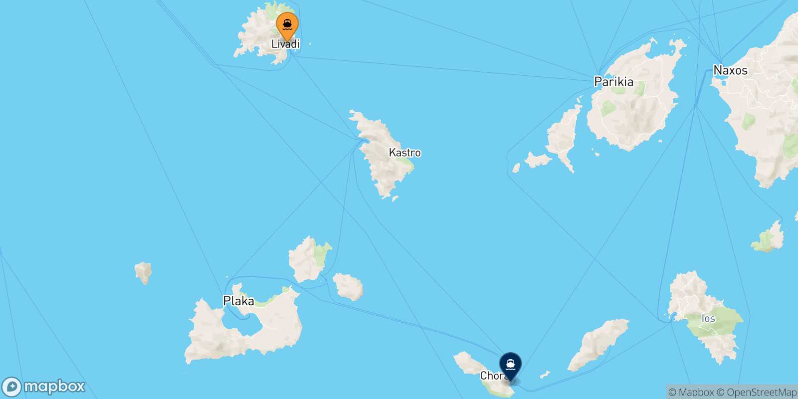 Serifos Folegandros route map