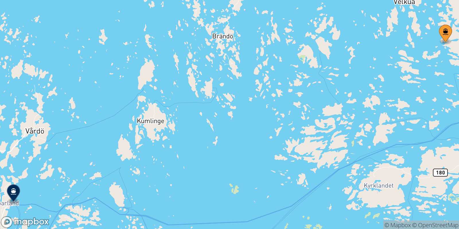 Naantali Långnäs route map