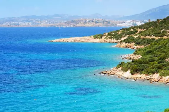 Aerial view of Bodrum in Turkey.