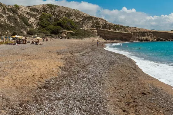 A Sandy beach on the island of Fourni in the North East Aegean