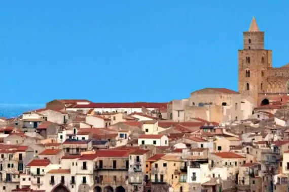 View of Cefalù, near Termini Imerese, Sicily.