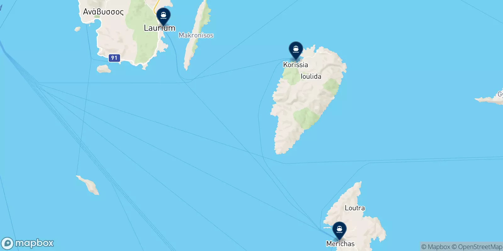 Karystia N.e. destinations map