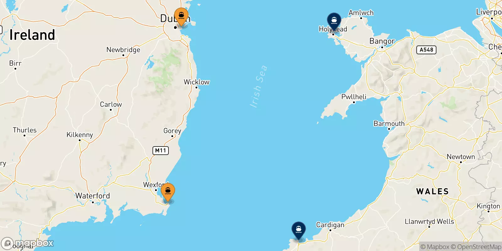 Ferries from Ireland to Uk