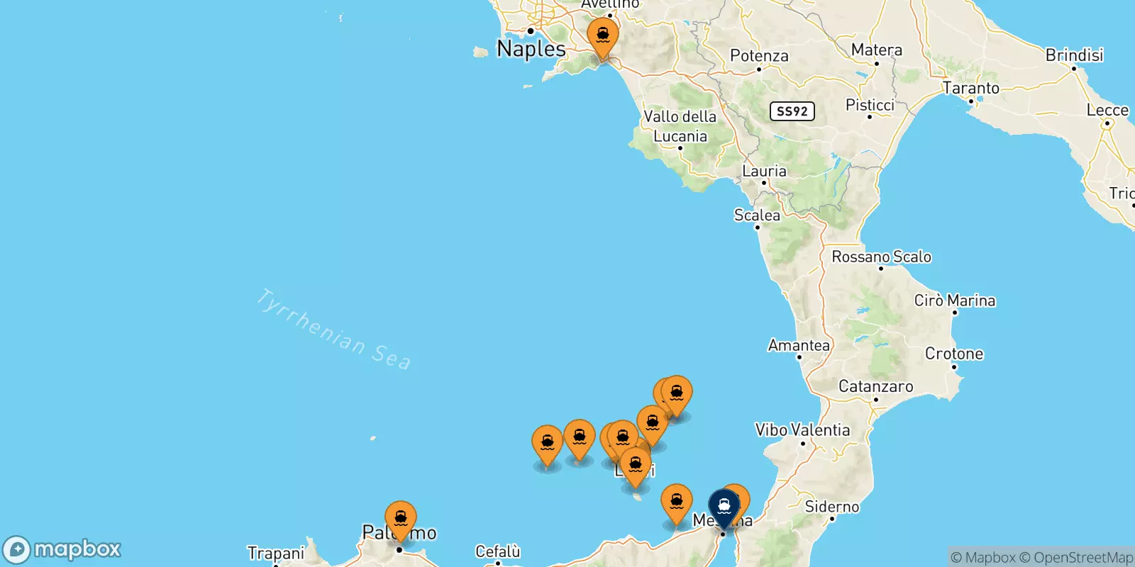 Ferries to Messina