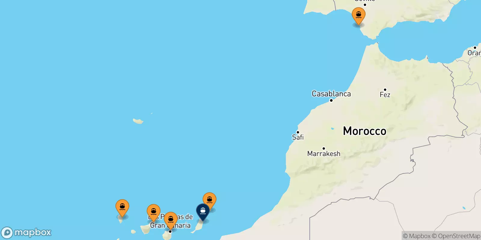 Ferries to Puerto Del Rosario (Fuerteventura)