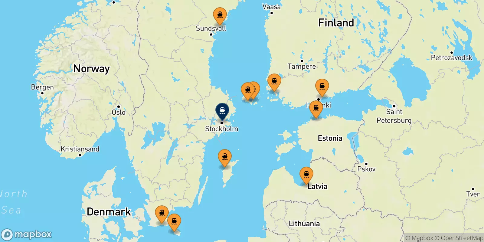 Ferries to Stockholm