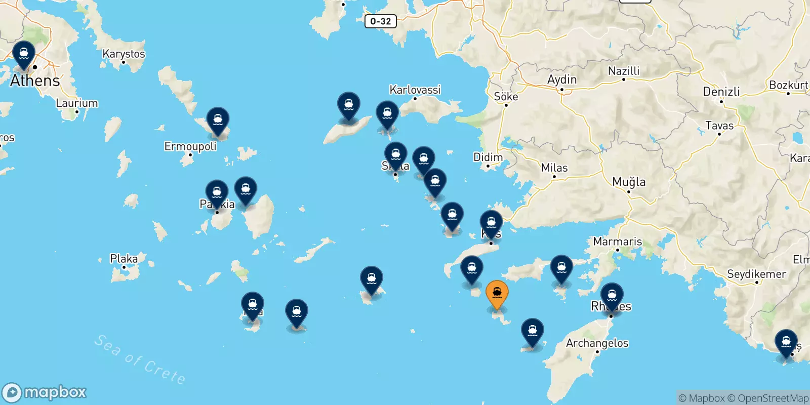 Ferries from Tilos