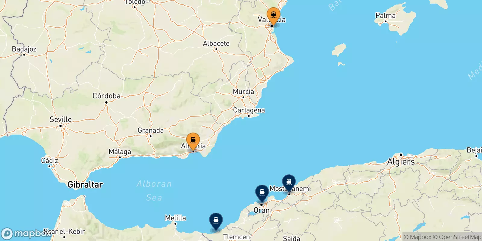 Ferries from Spain to Algeria