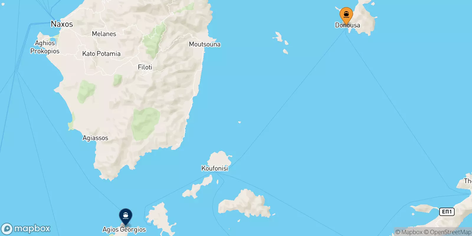 Ferries from Donoussa to Iraklia