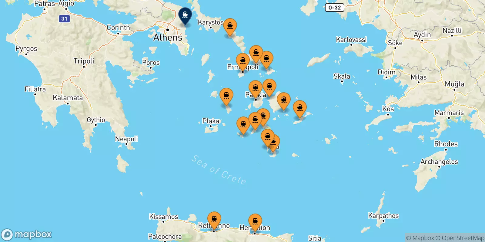 Ferries from Greece to Rafina