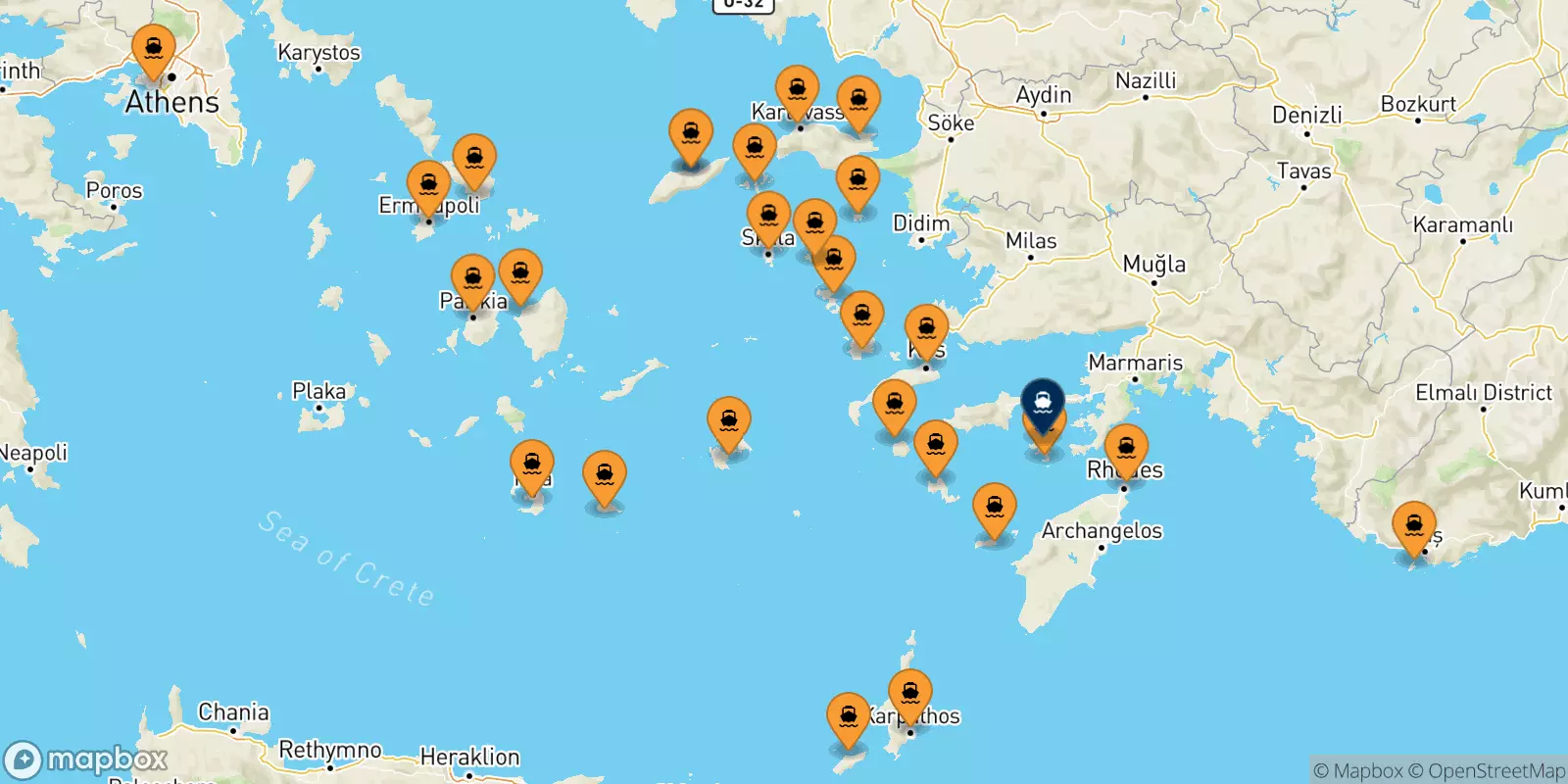 Ferries from Greece to Symi