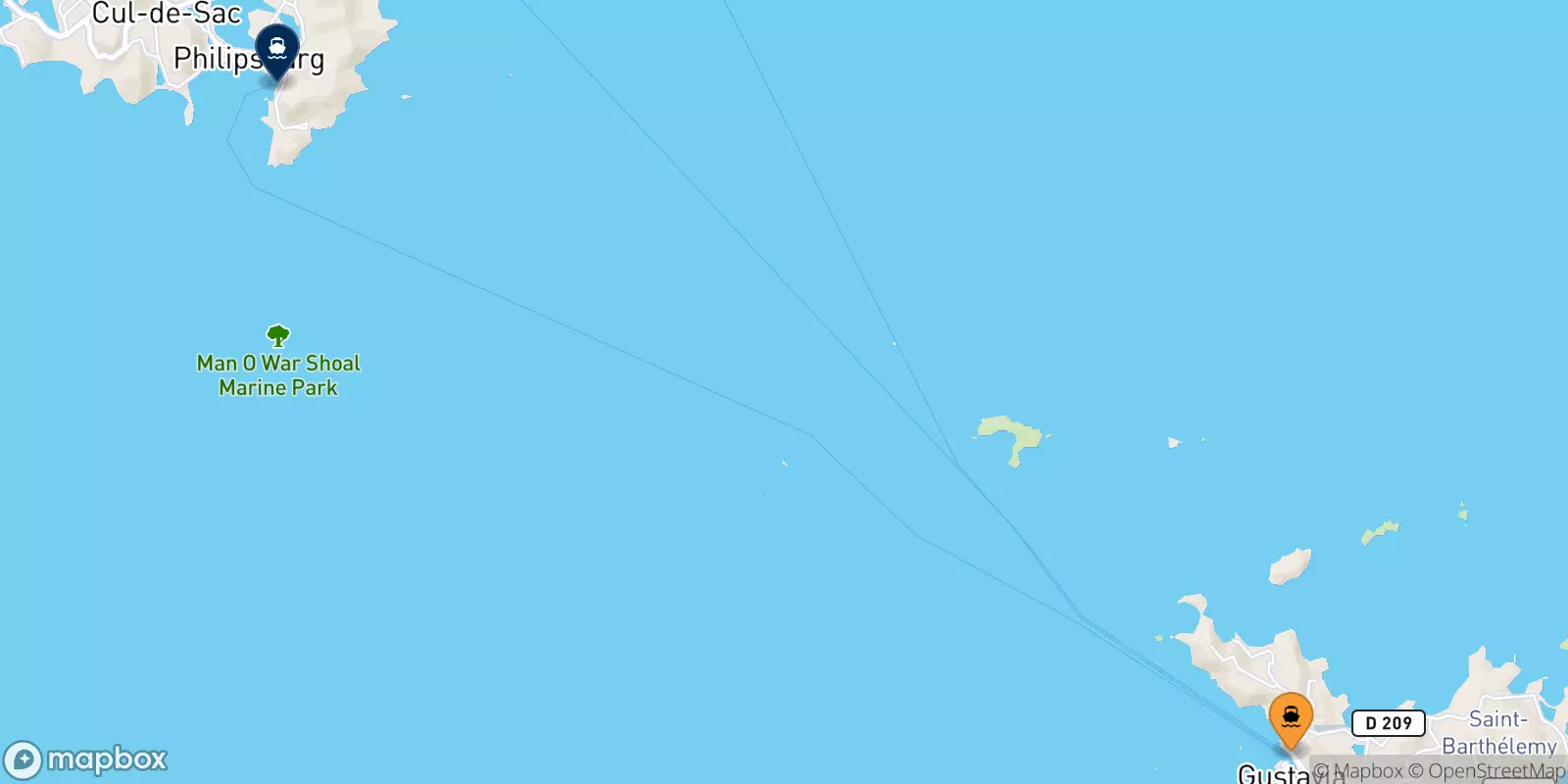 Ferries from Gustavia (St Barth) to the Netherlands