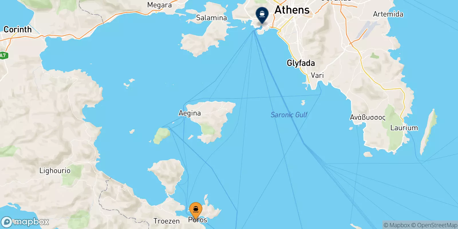 Ferries from Hydra to Piraeus