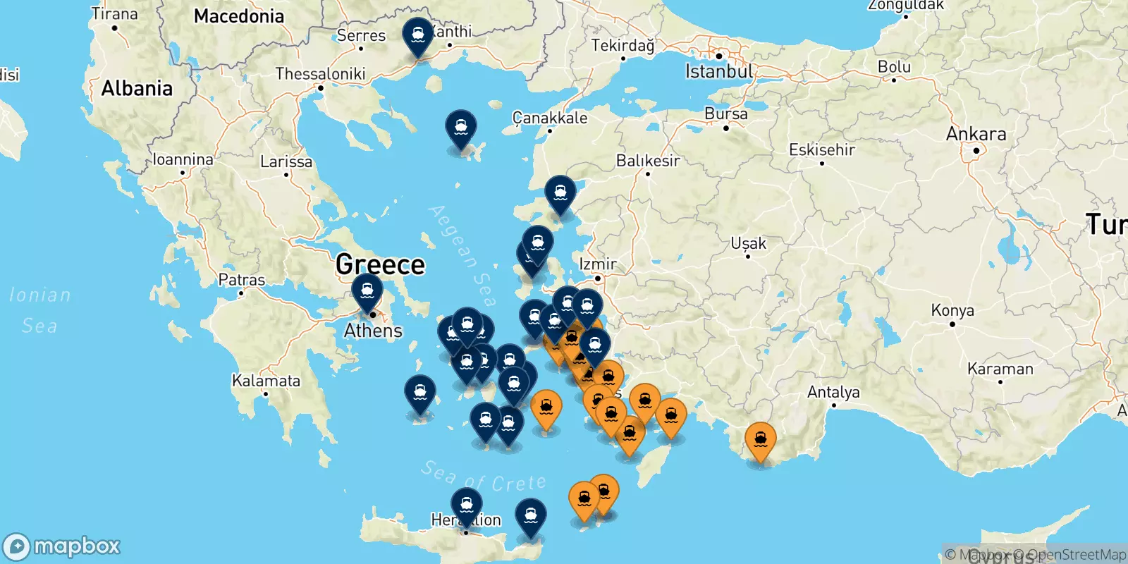 Ferries from the Dodecanese Islands to Greece