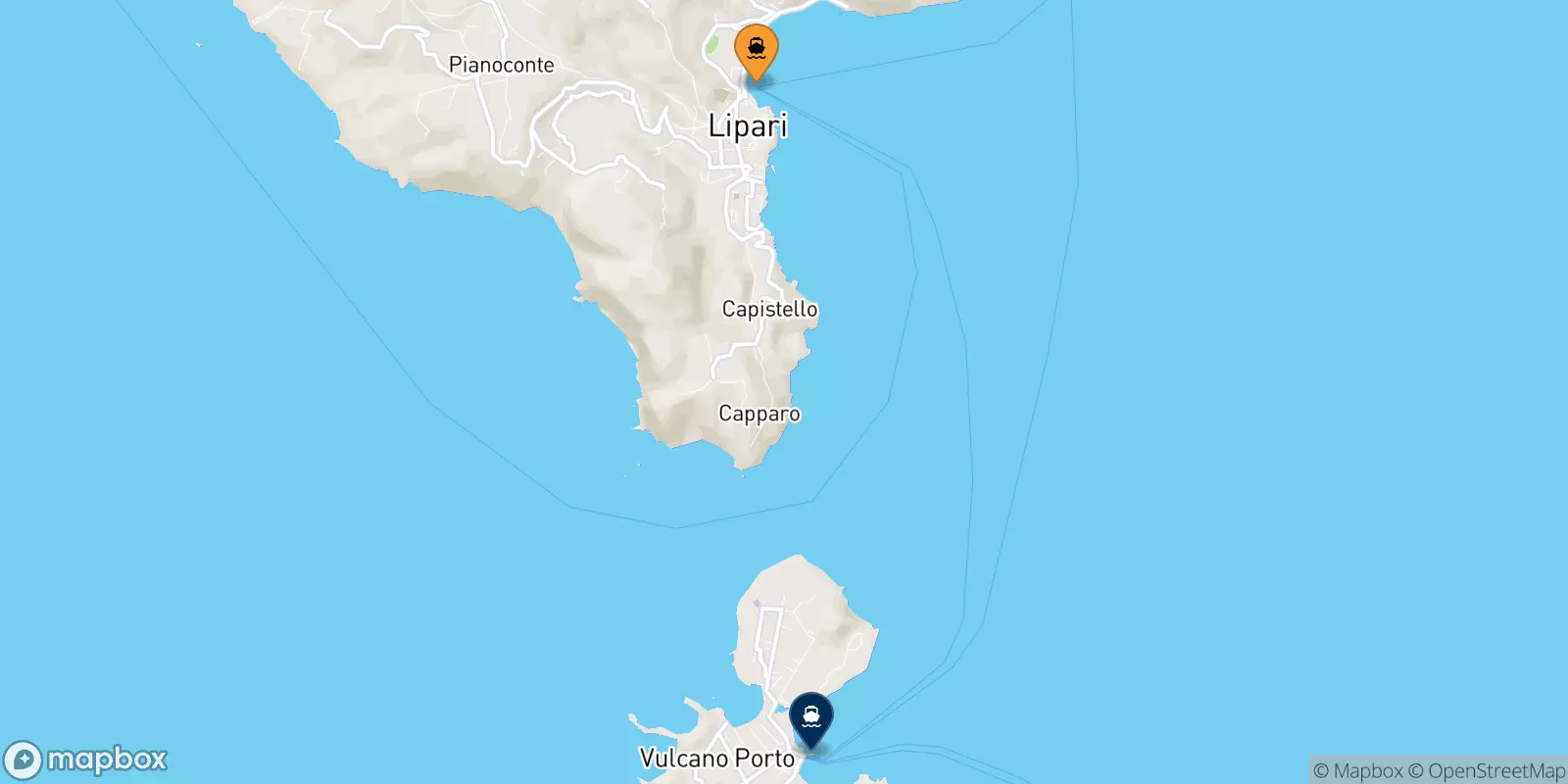 Ferries from Lipari to Vulcano