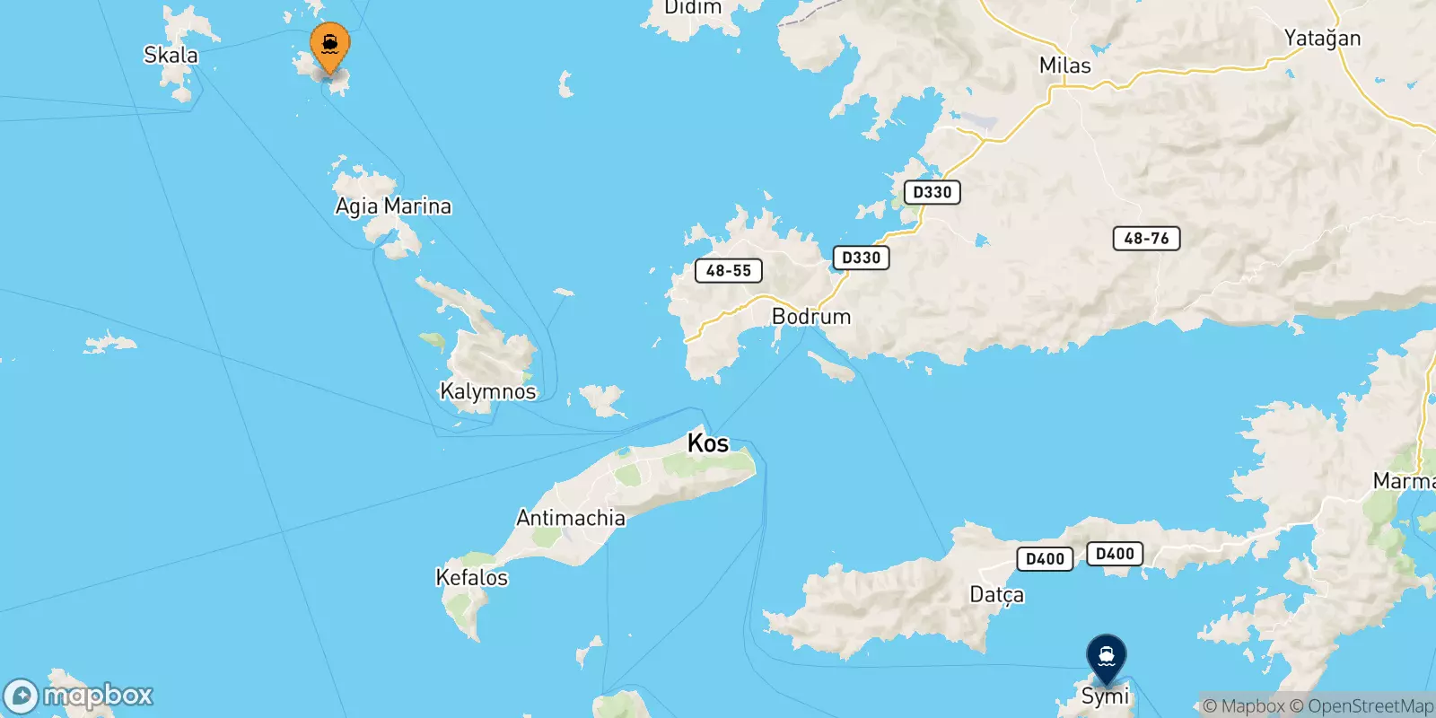 Ferries from Lipsi to Symi