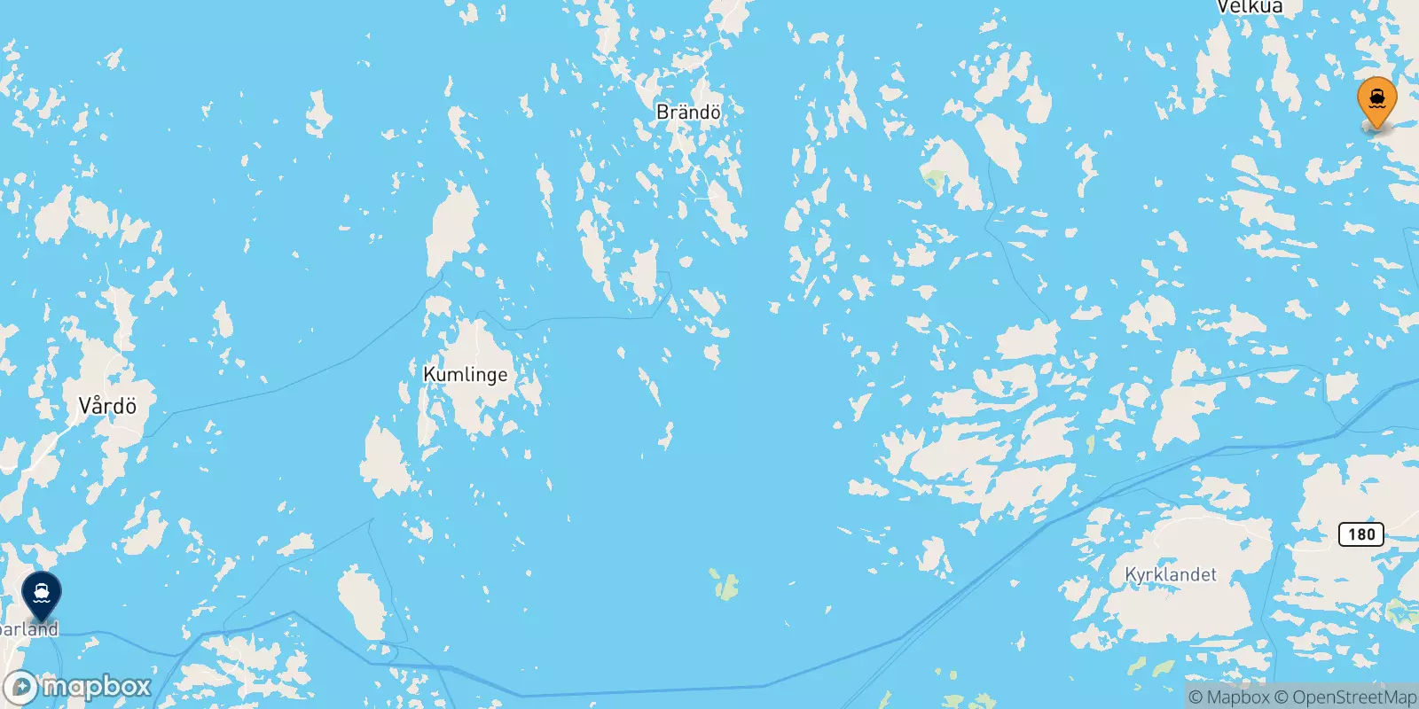 Ferries from Naantali to Langnäs