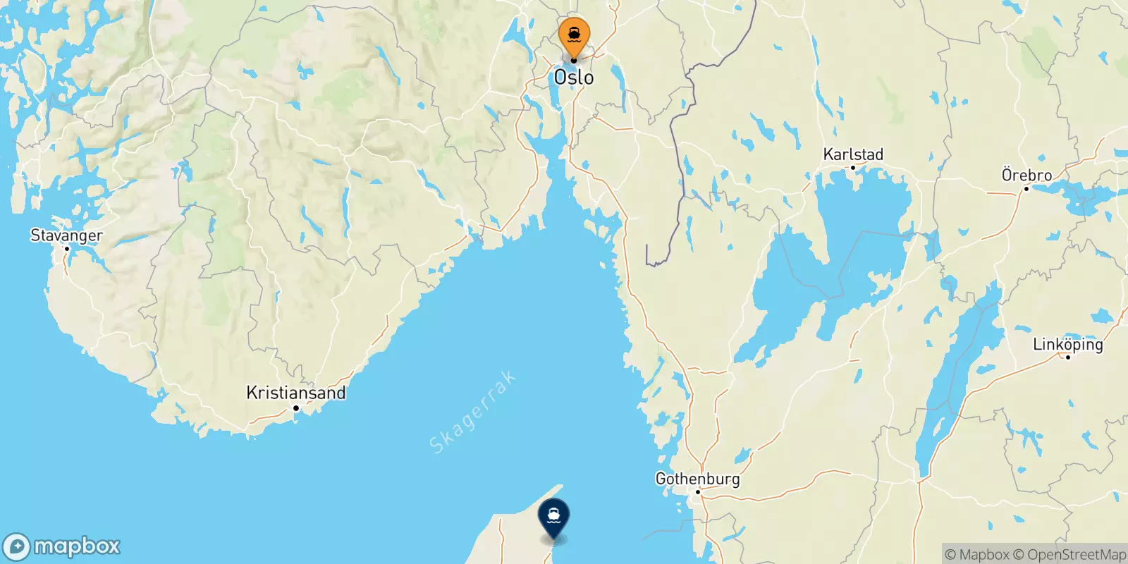 Ferries from Oslo to Frederikshavn