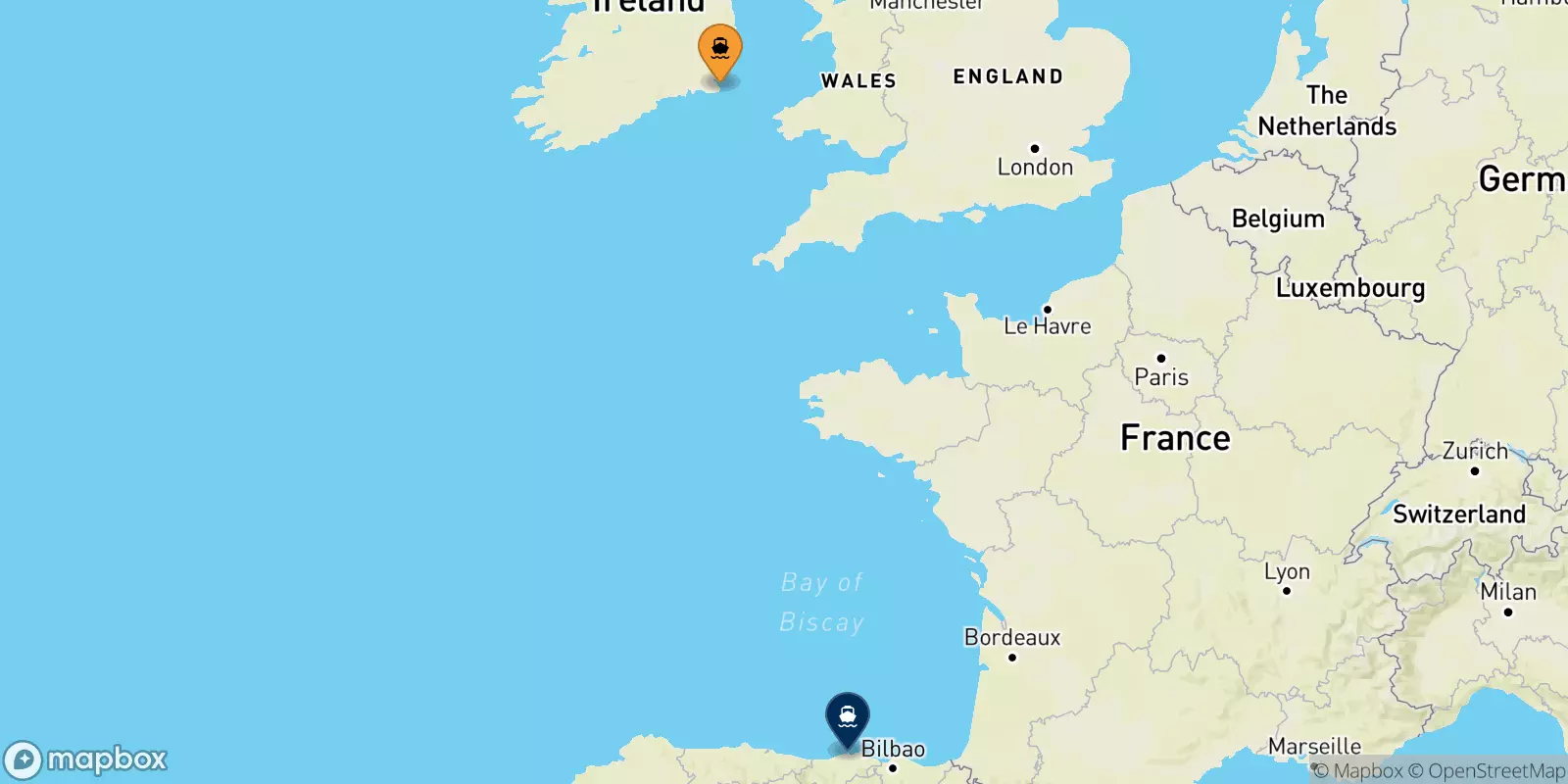 Ferries from Rosslare to Santander