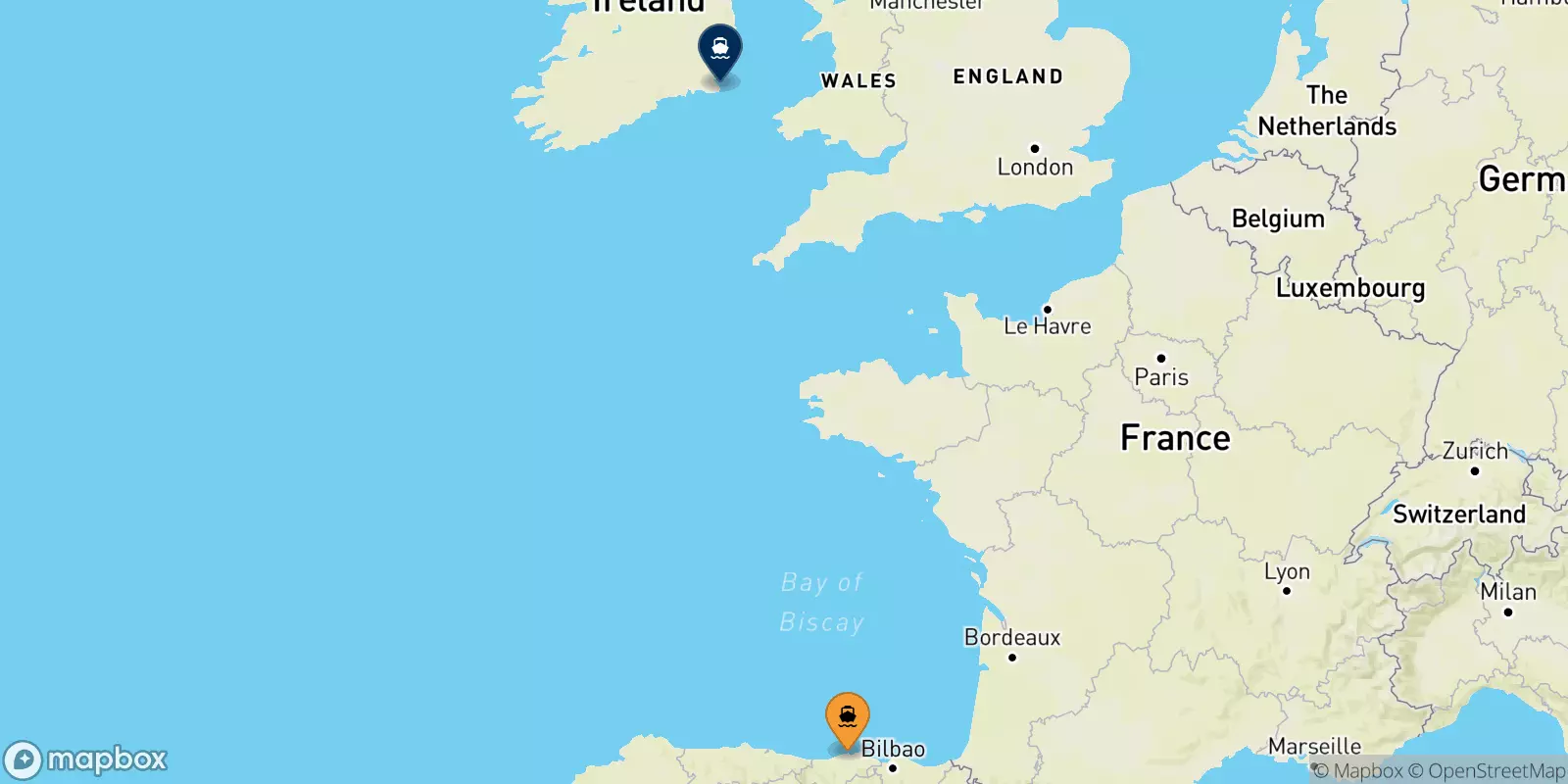 Ferries from Santander to Rosslare