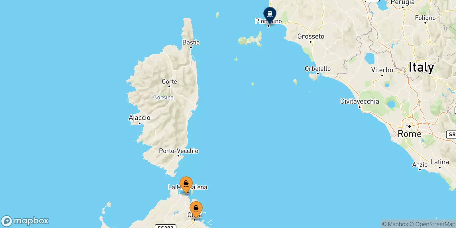 Ferries from Sardinia to Piombino