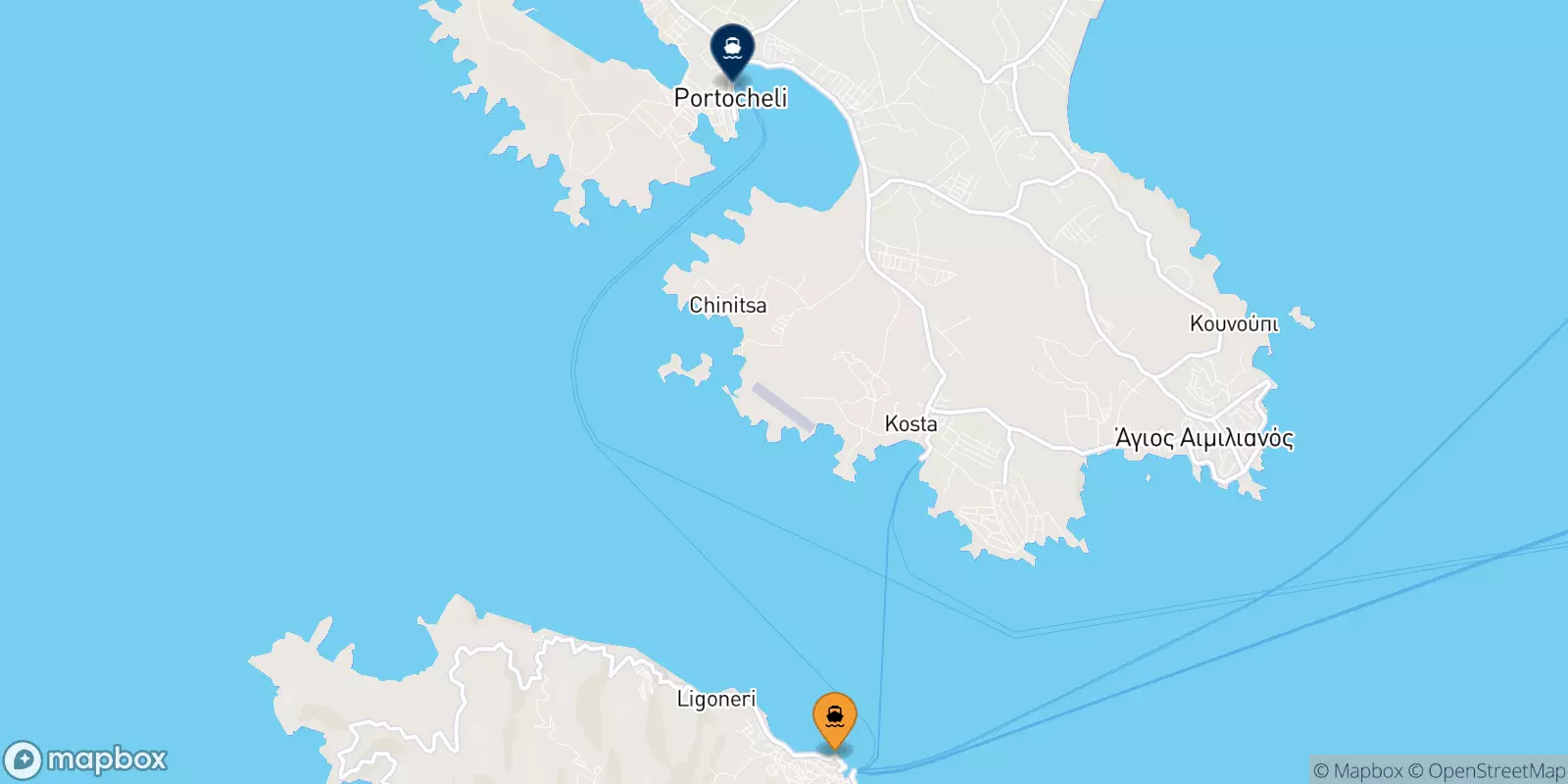 Ferries from Spetses to Porto Heli