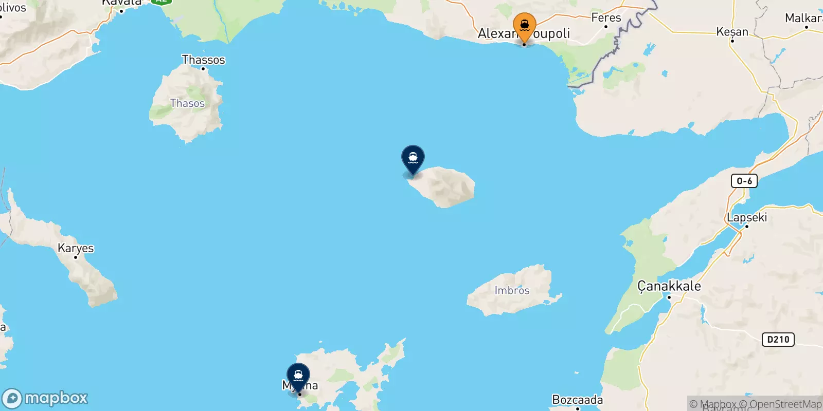 Ferries from Alexandroupoli to the Aegean Islands