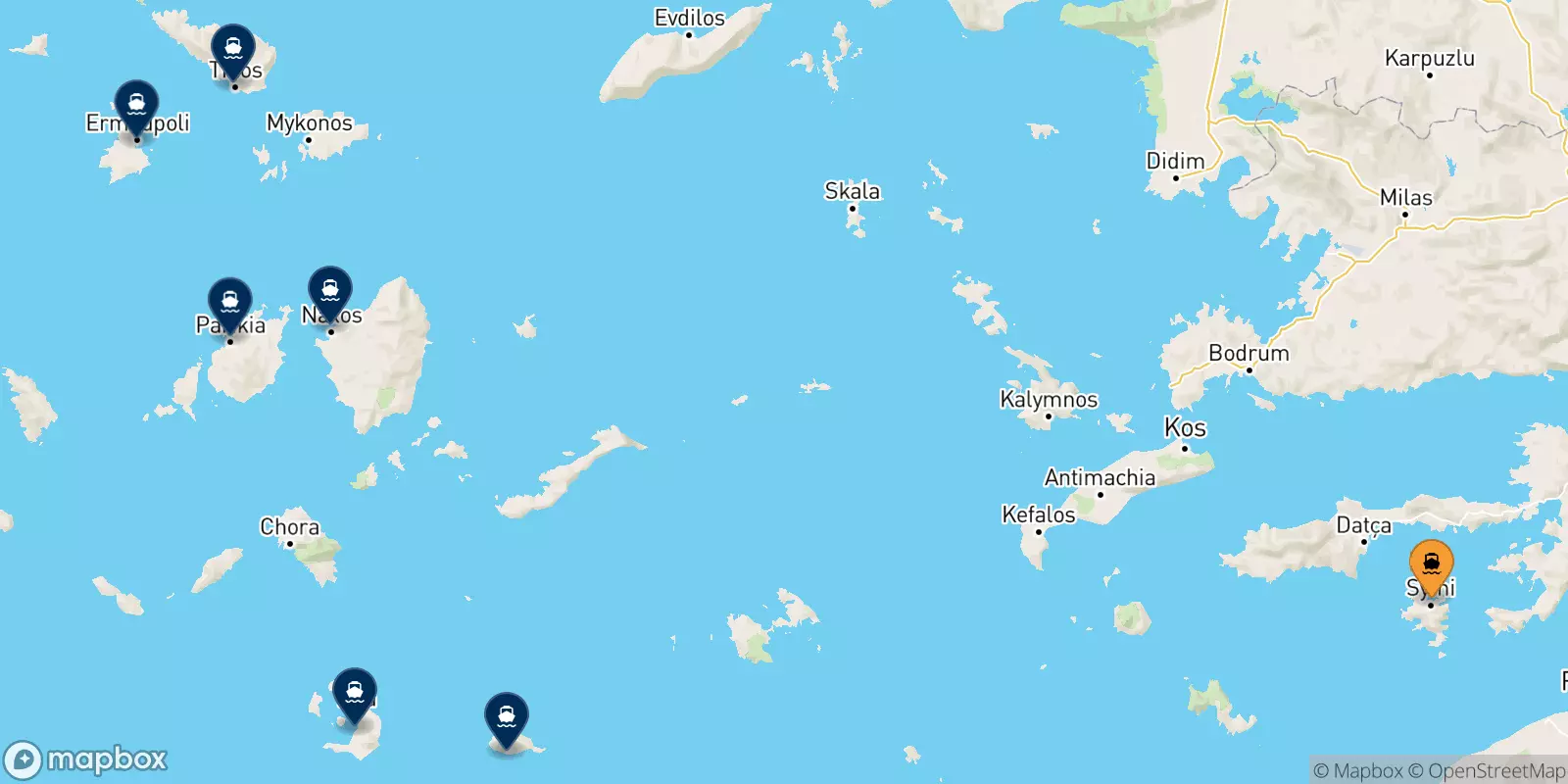 Ferries from Symi to the Cyclades Islands