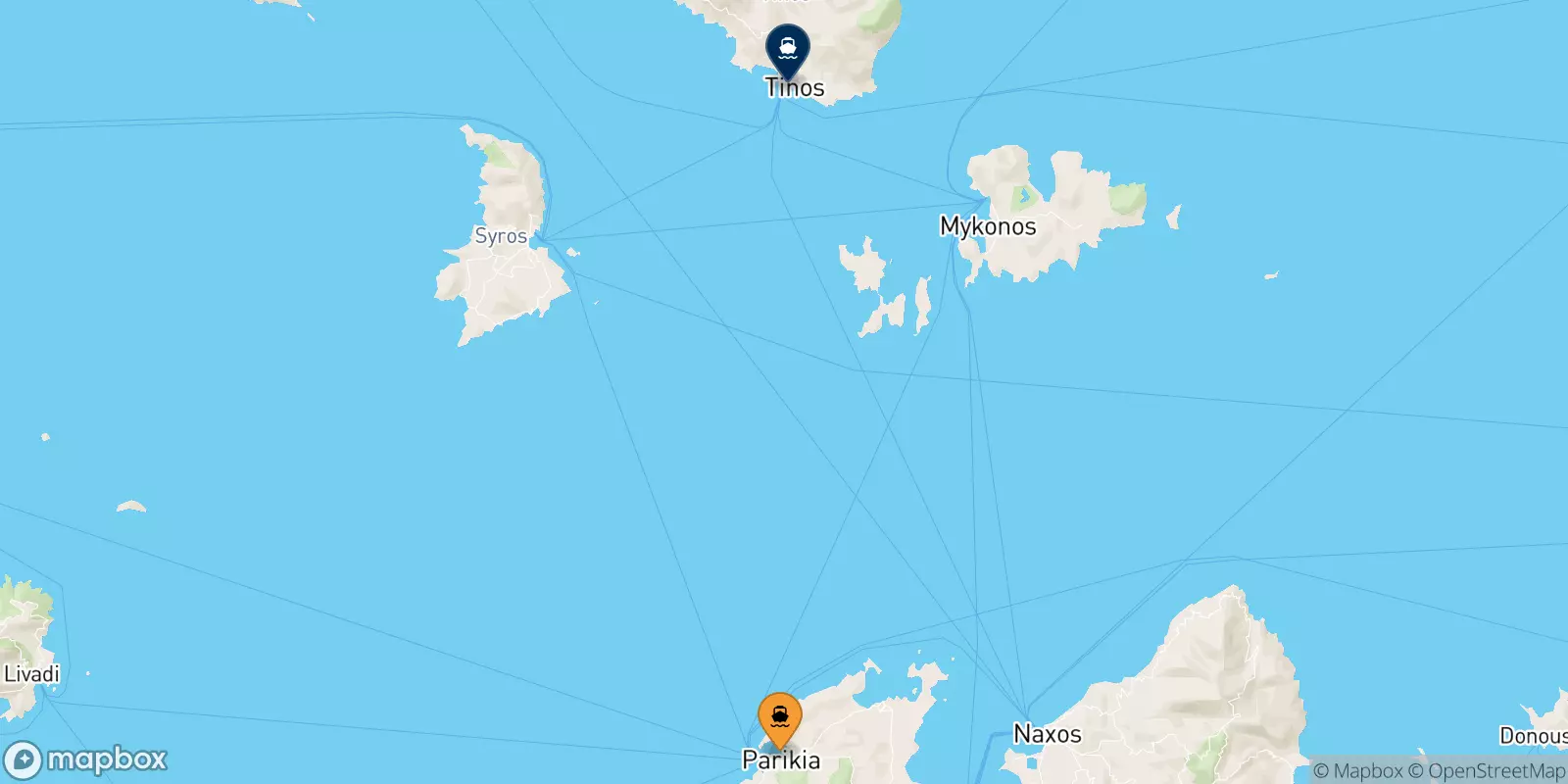 Ferries from Paros to Tinos