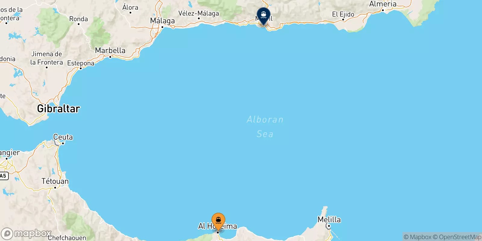 Ferries from Al Hoceima to Motril