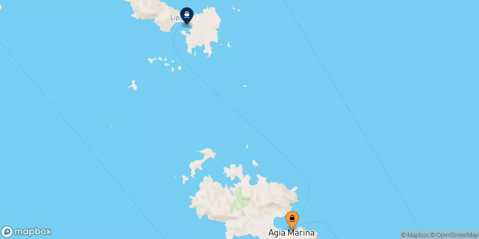 Ferries from Agia Marina (Leros) to Lipsi