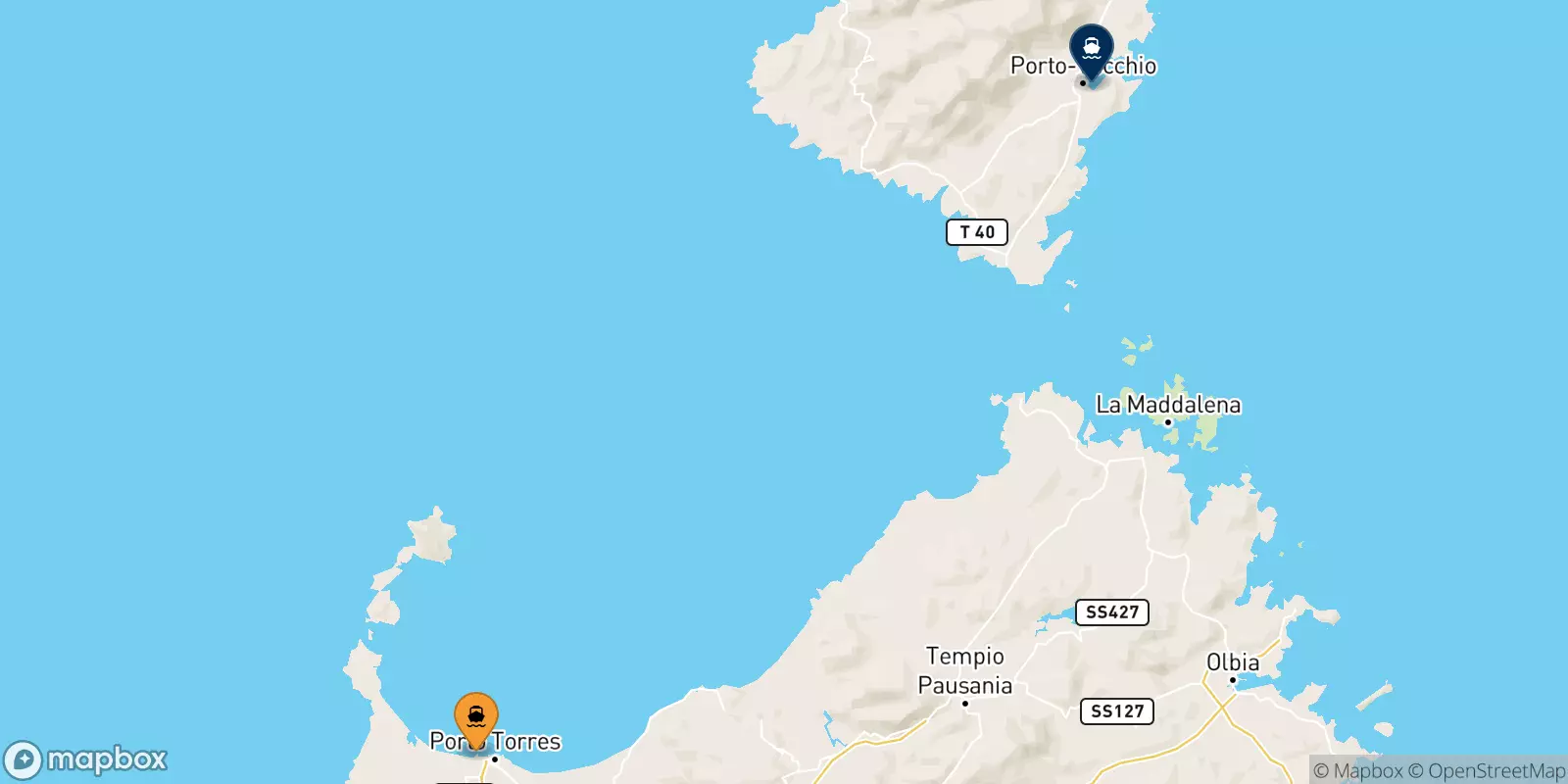 Ferries from Porto Torres to Porto Vecchio