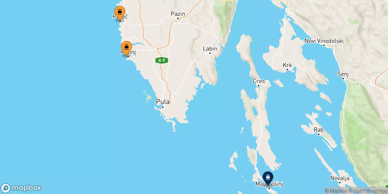 Ferries from Croatia to Croatia