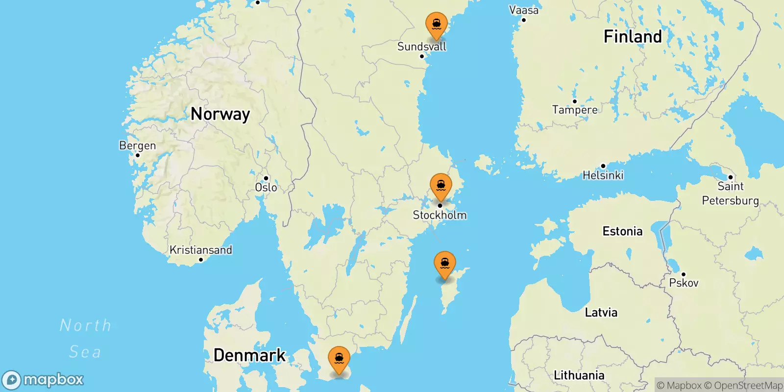 Ferries from Sweden to Sweden