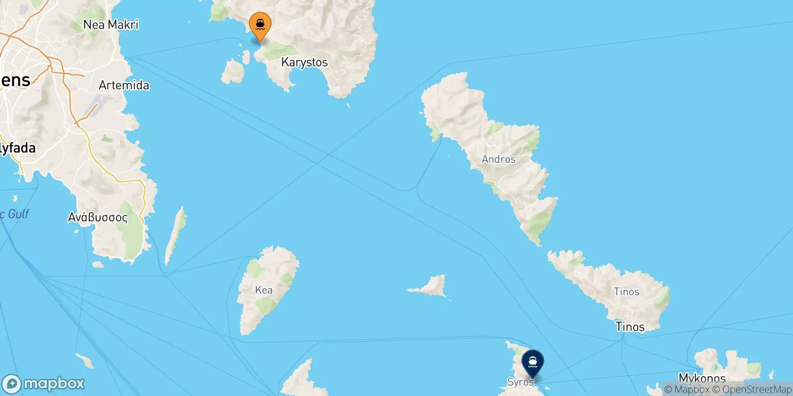 Ferries from Marmari to Syros