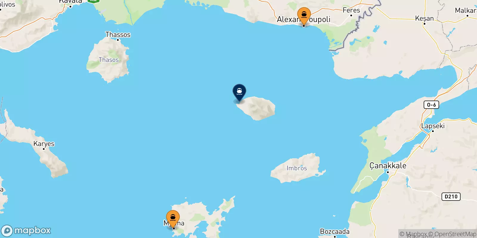 Ferries from Greece to Samothraki