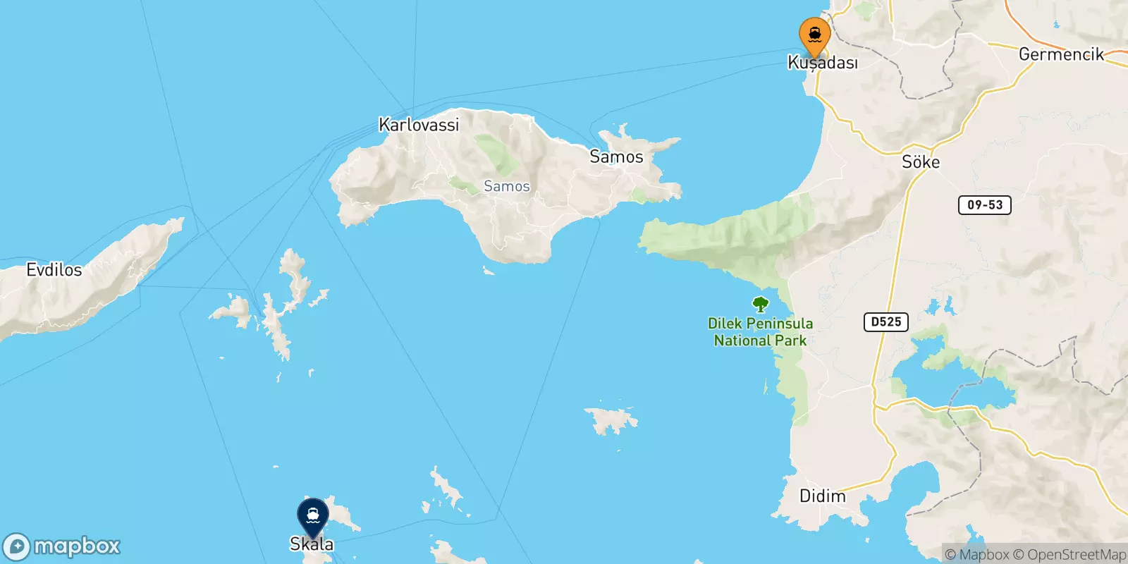 Ferries from Kusadasi to the Dodecanese Islands