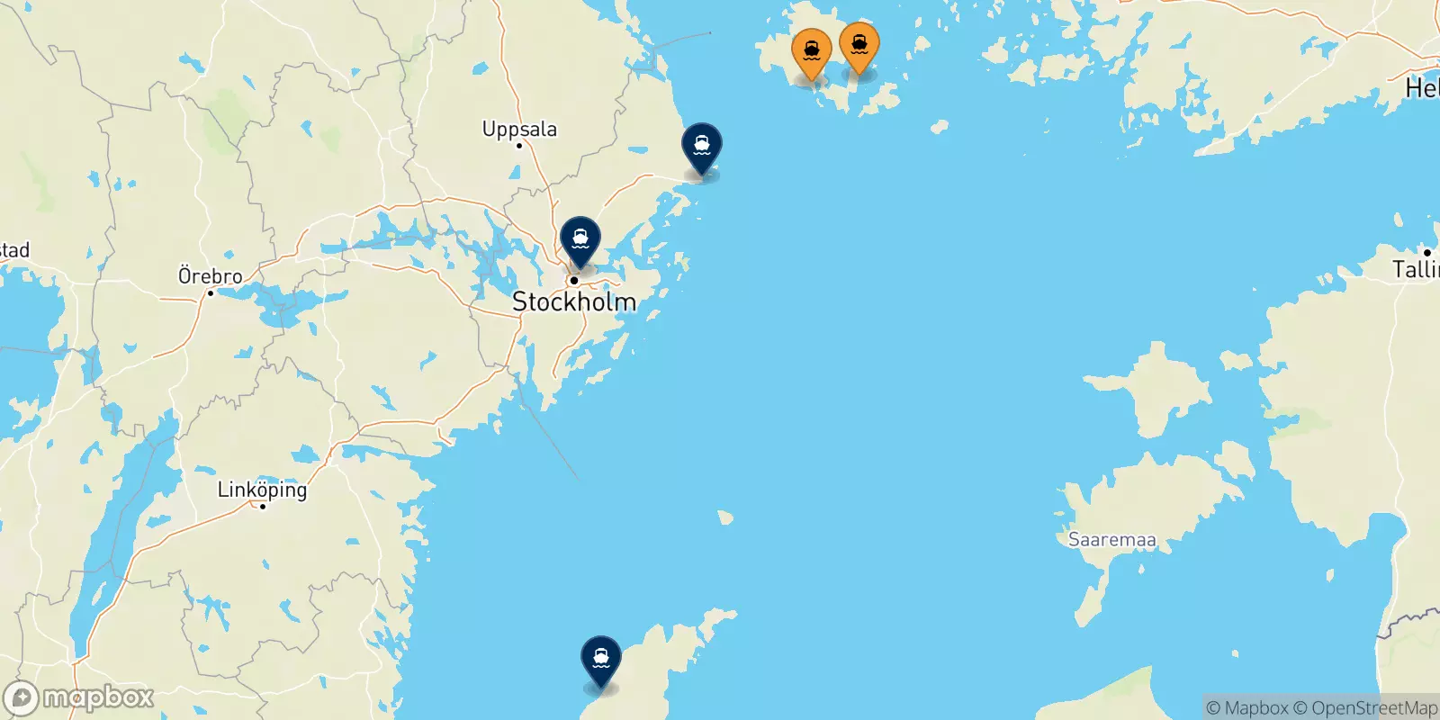 Ferries from the Aland Islands to Sweden