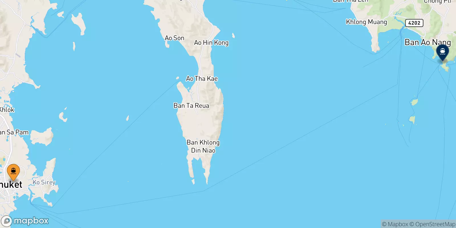 Ferries from Phuket (Rassada Pier) to Railay Beach