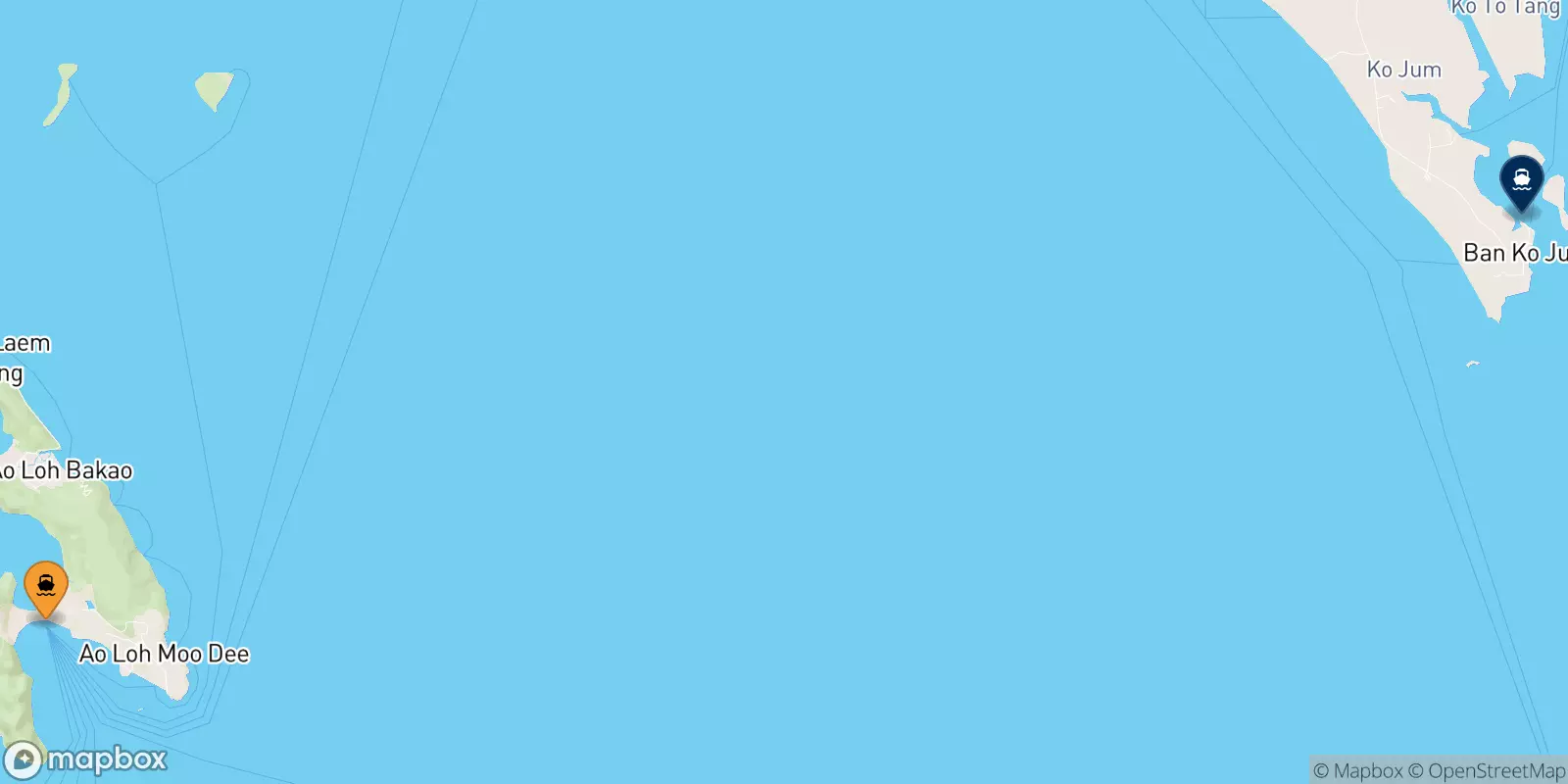 Ferries from Koh Phi Phi (Tonsai Pier) to Koh Jum