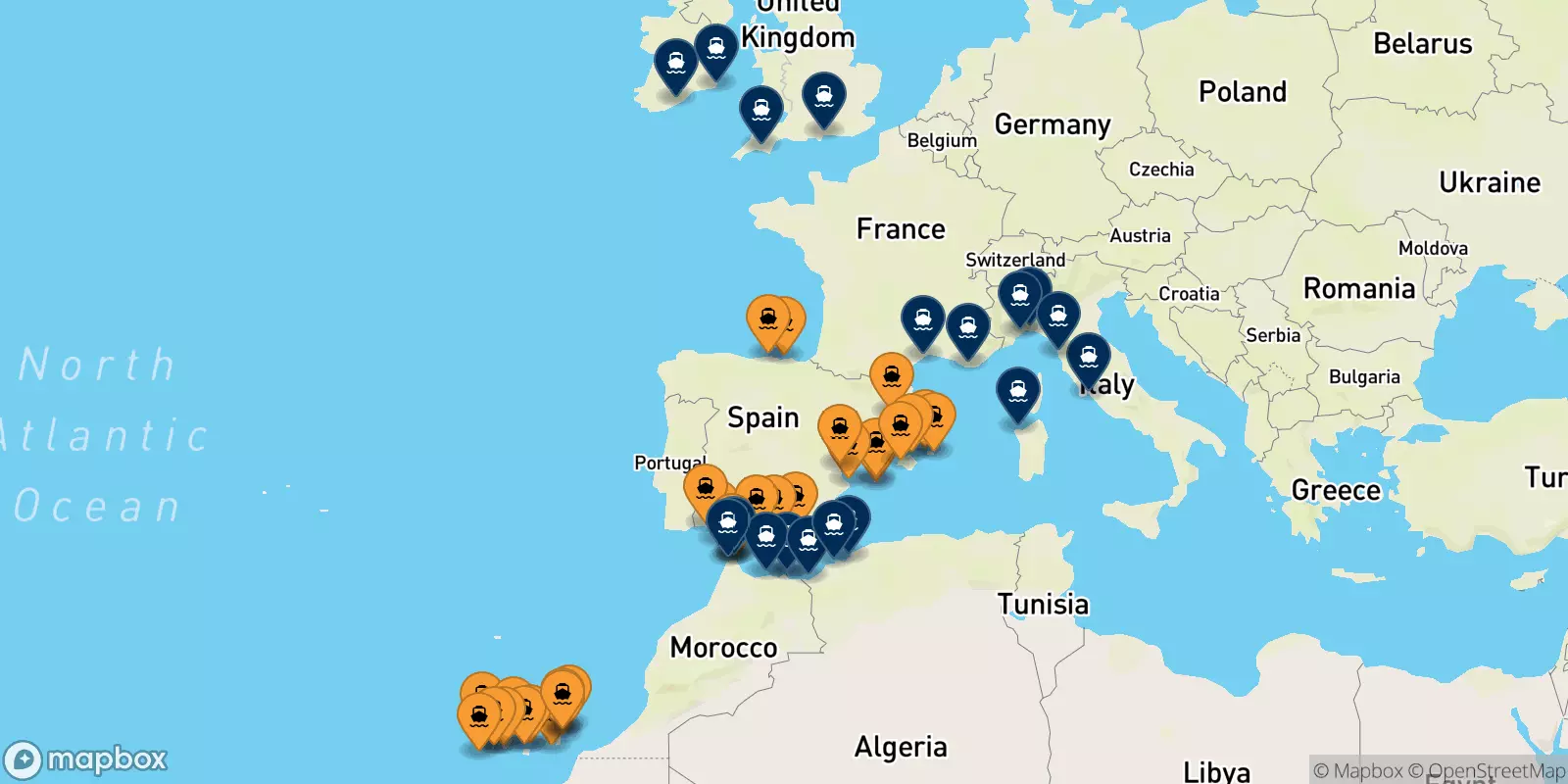 Ferries from Spain