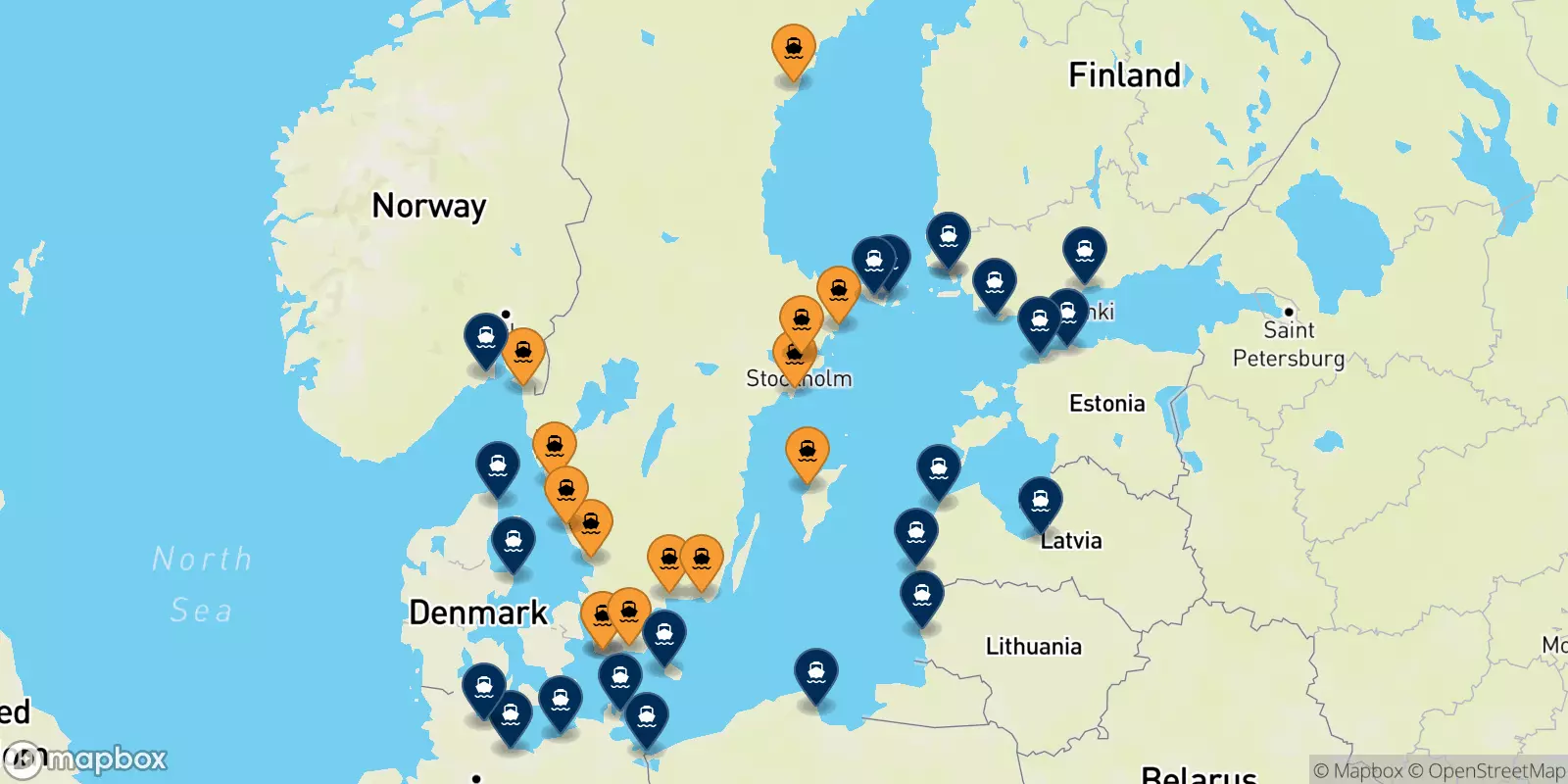 Ferries from Sweden