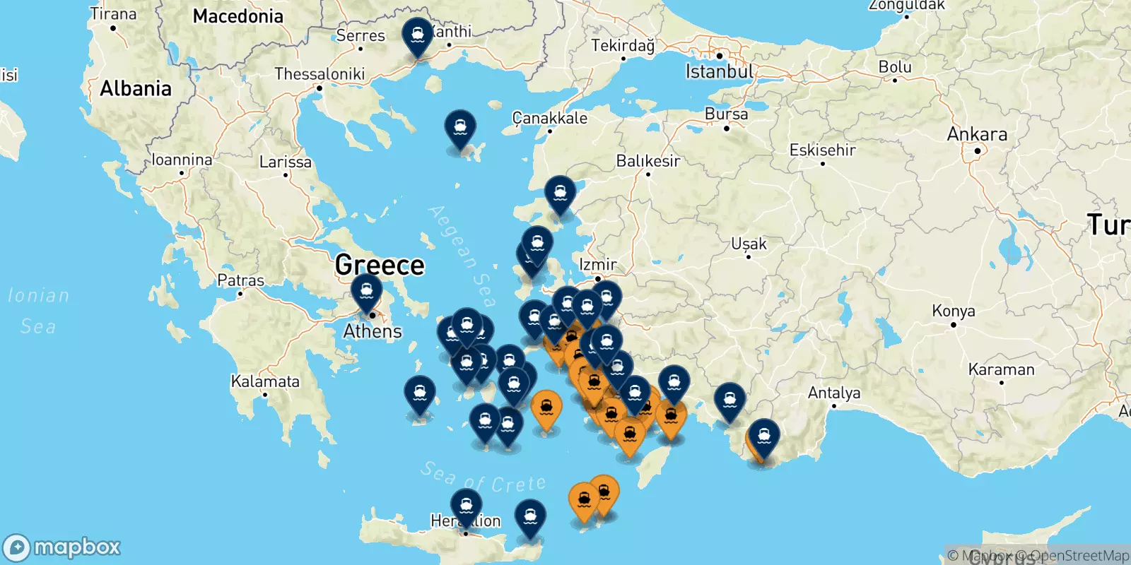 Ferries from the Dodecanese Islands